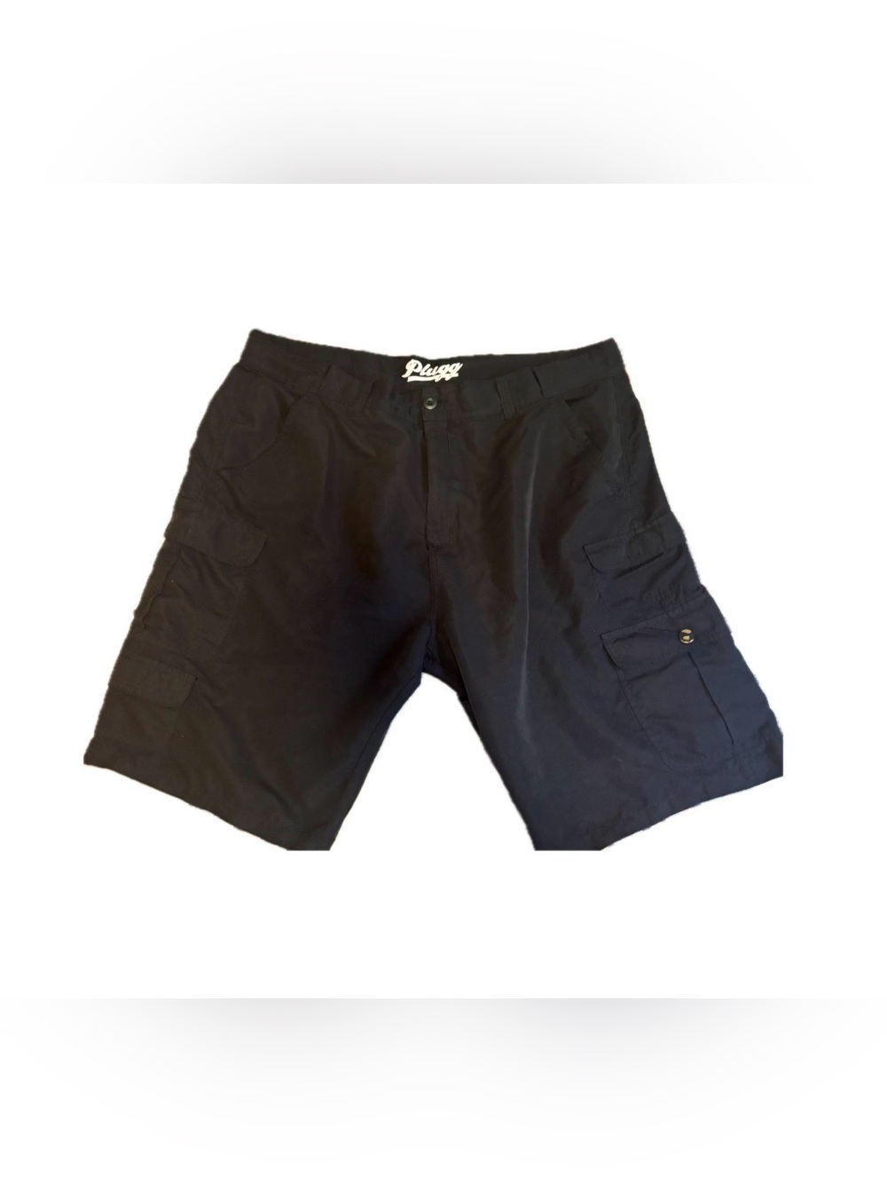 Plugg Black Waistband Logo Shorts